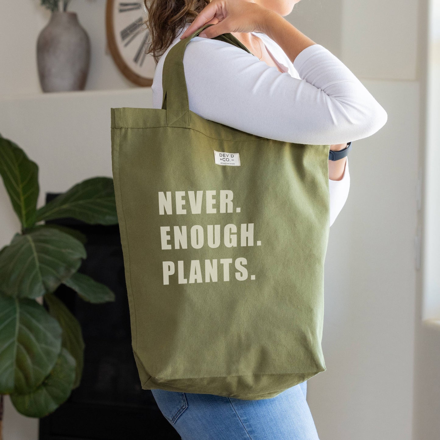 Never Enough Plants Canvas Tote