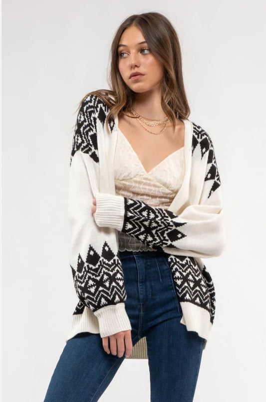 Geometric Fields Cardigan