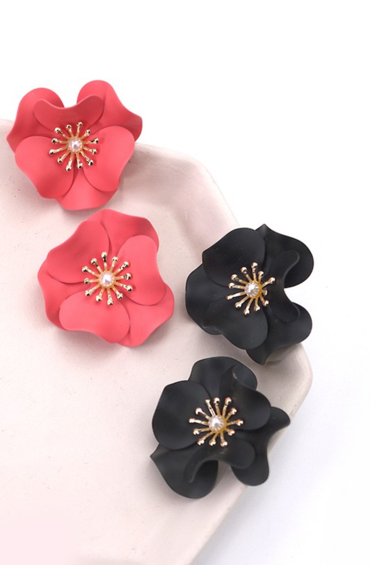 Large Flower Stud Earrings