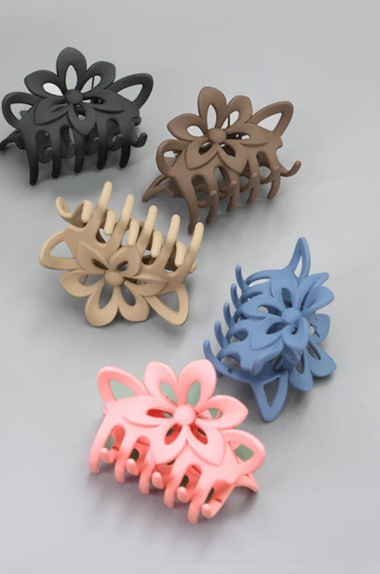 Matte Flower Claw Clip