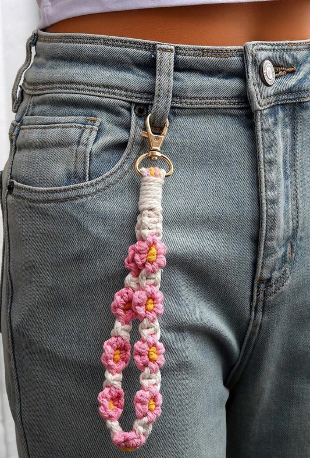 Flower Wristlet Keychain