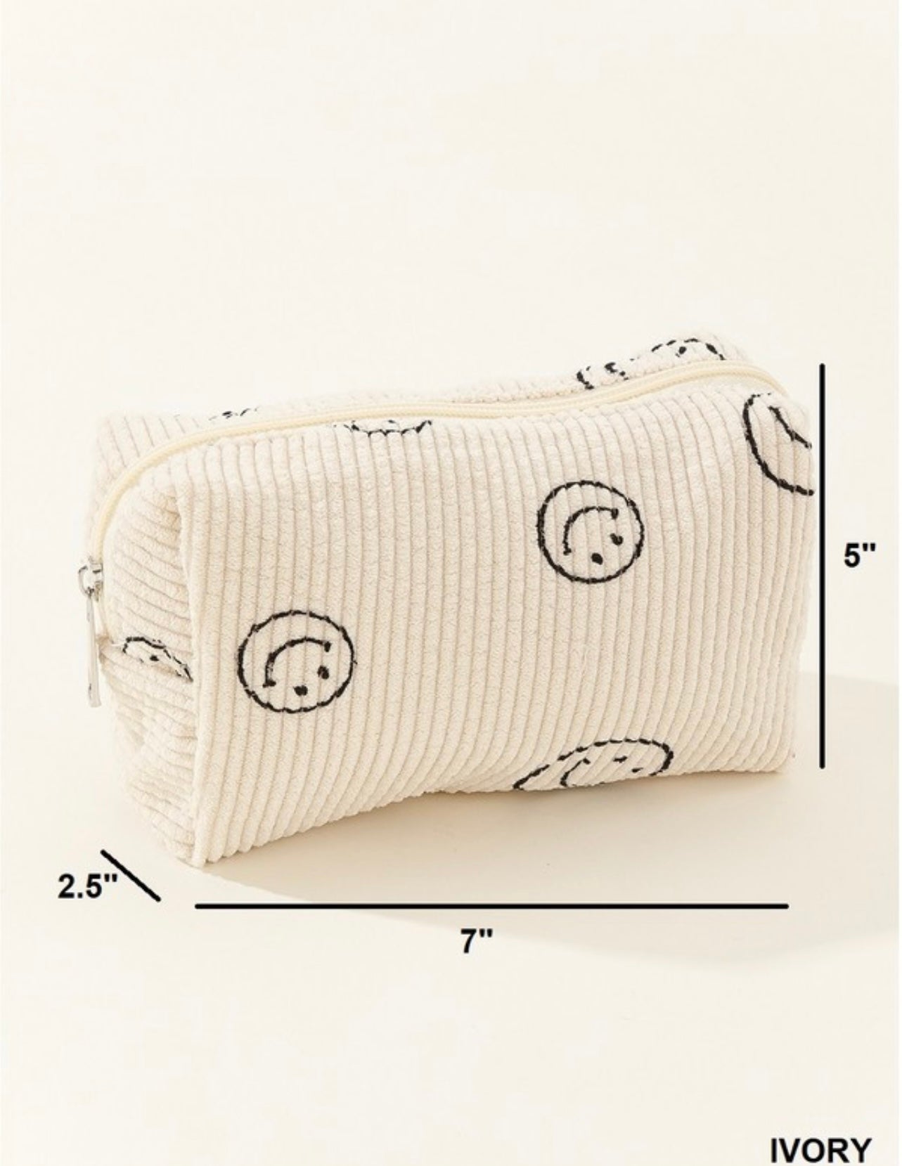 Smiley Face Cosmetic Bag