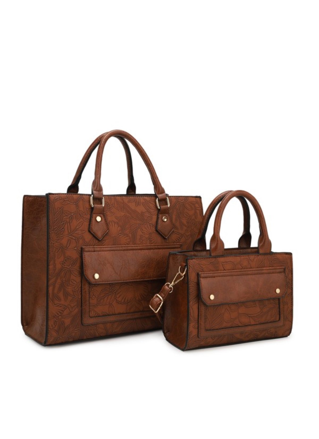 Margaret Embossed 2-in-1 Tote Bag