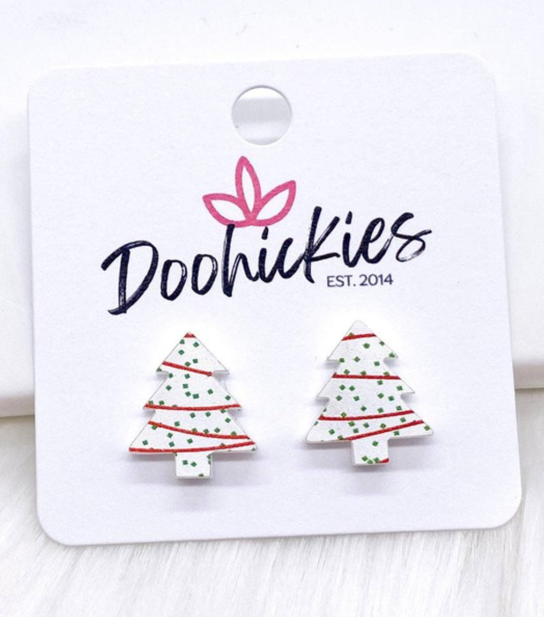 Christmas Tree Cake Earrings