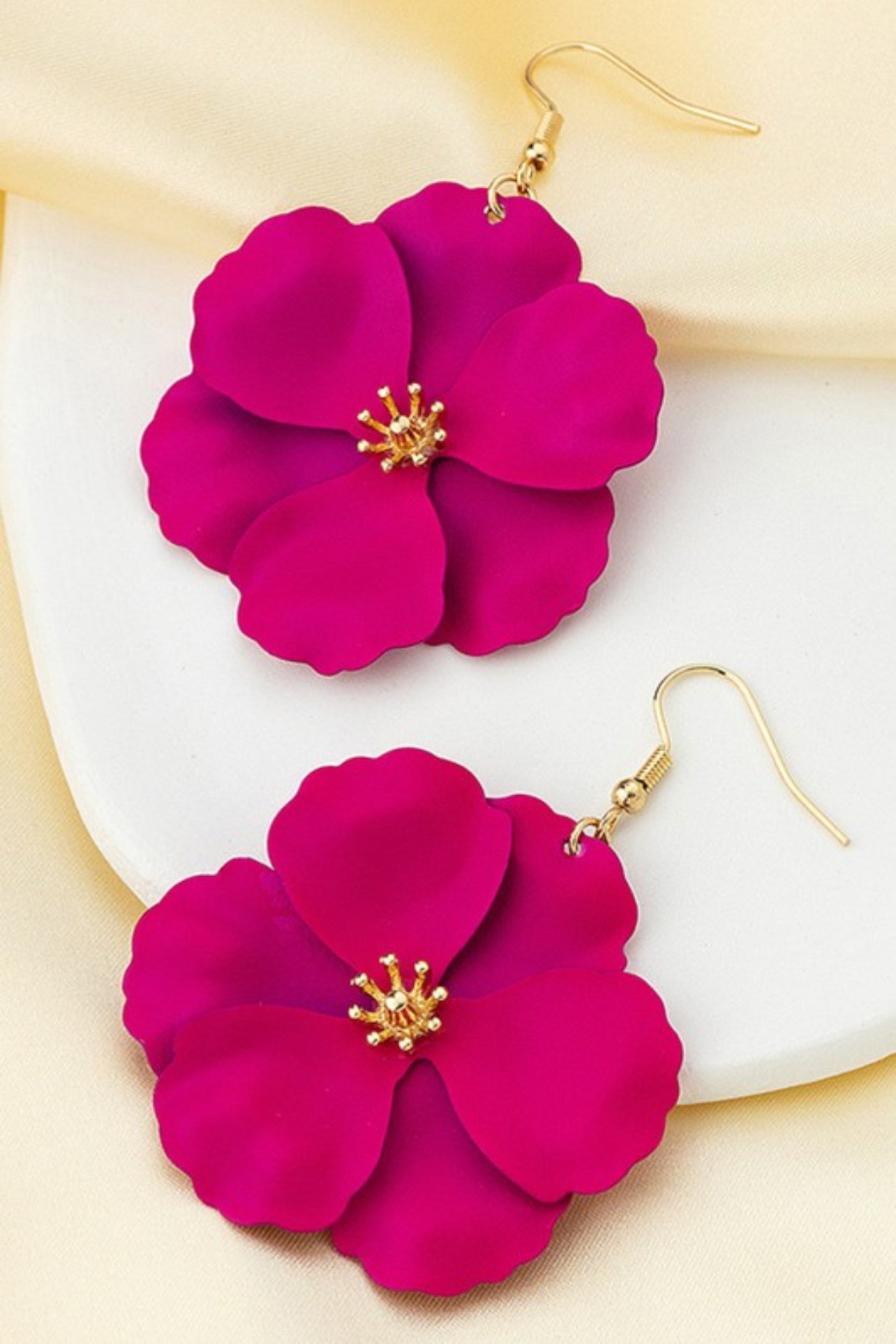 Bold Statement Flower Drop Earrings