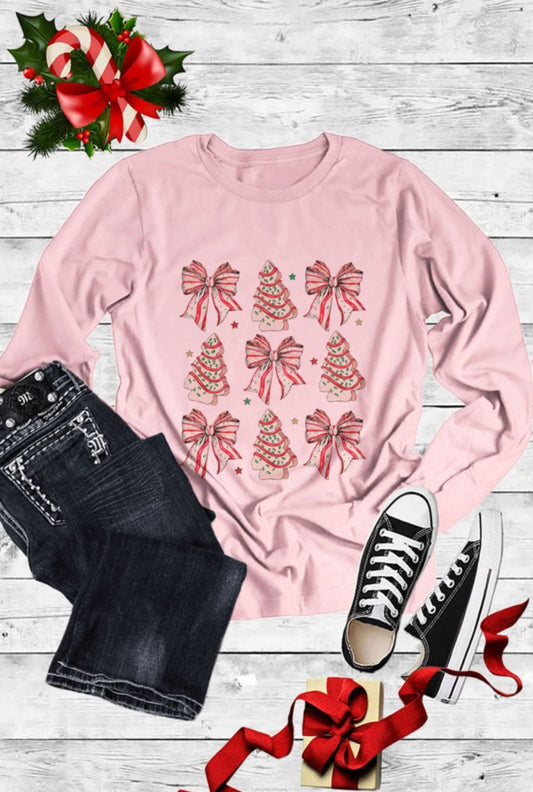 Christmas Tree Cake LS Top