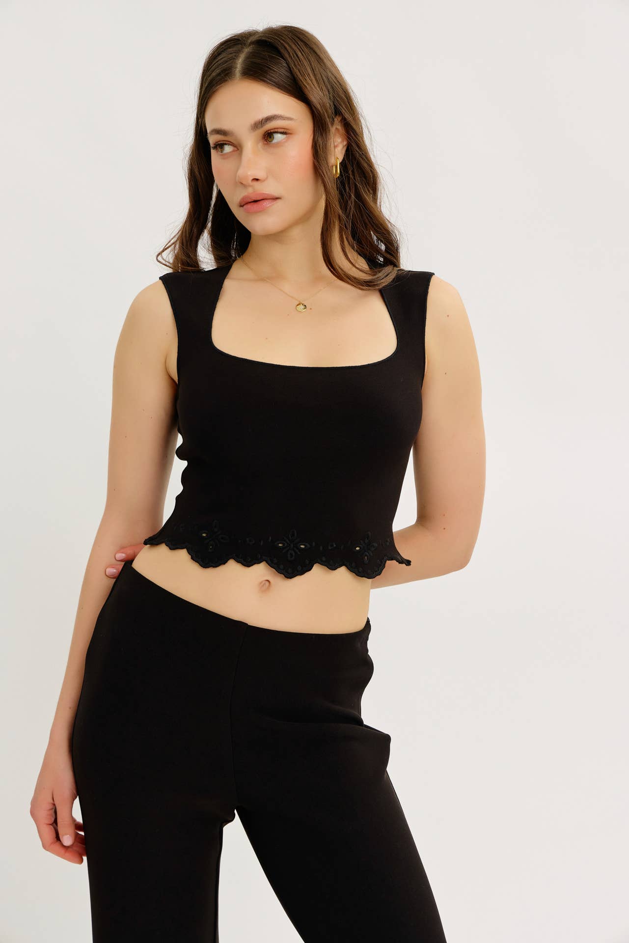 Eyelet Sophistication Top