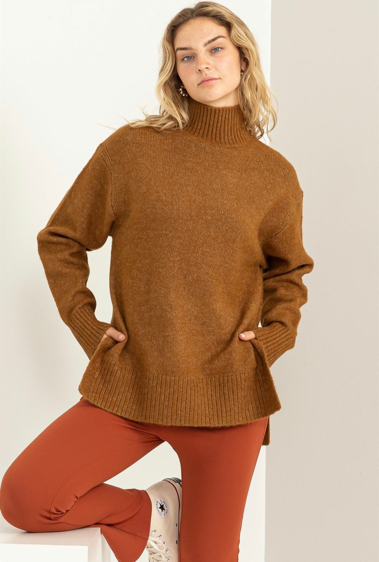 Your Mistake Sweater In Pale Brown