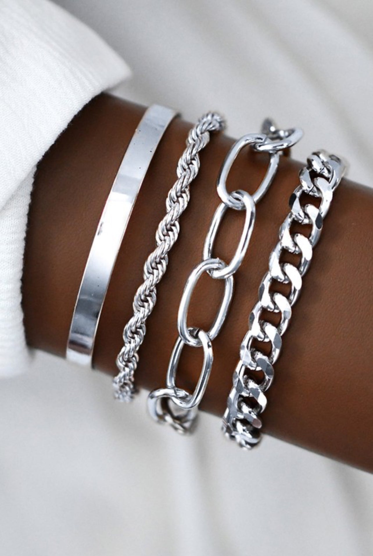 Unwritten Beauty Silver Bracelet Set