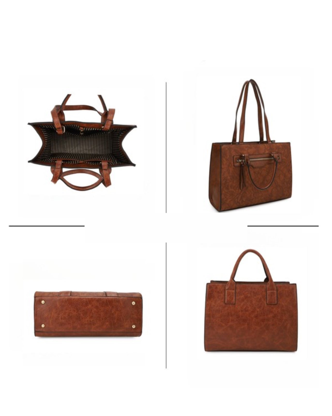 Hibiscus Embossed 2-in-1 Tote Bag