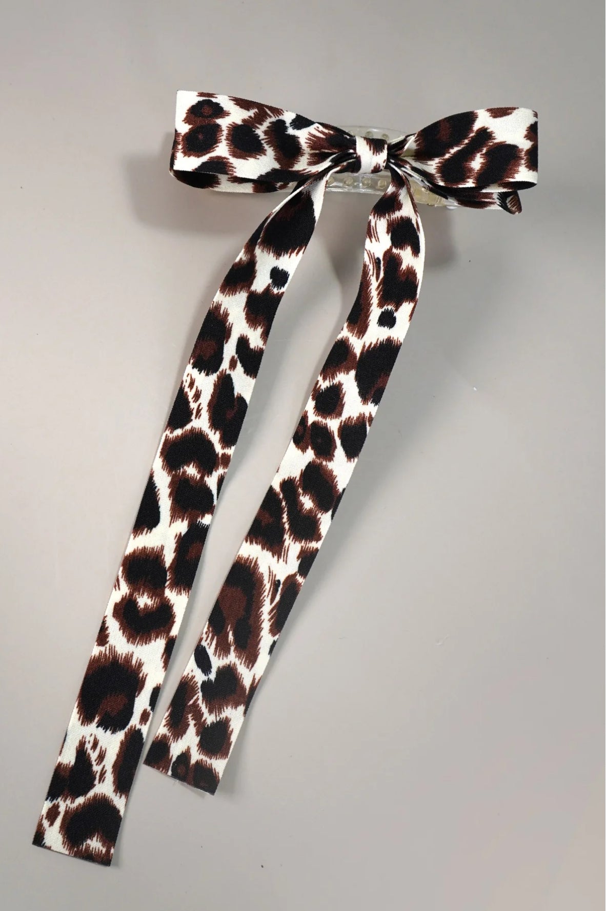 Leopard Bow Hair Pin Clips