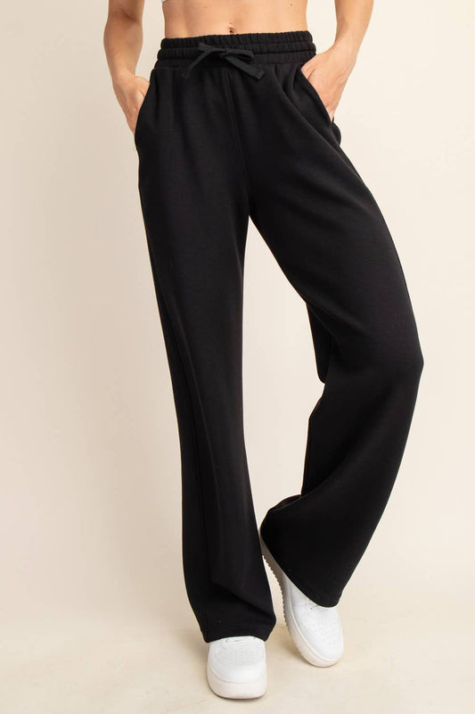 Ultimate Straight Wide Leg Pant In Black
