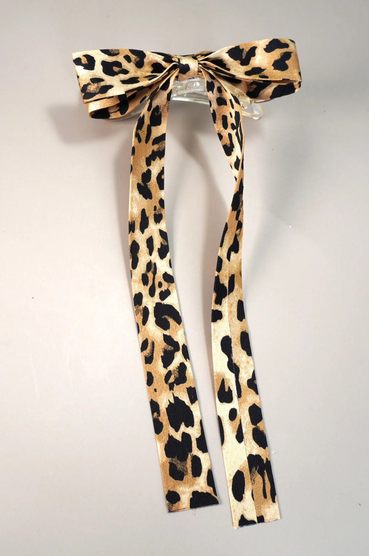 Leopard Bow Hair Pin Clips