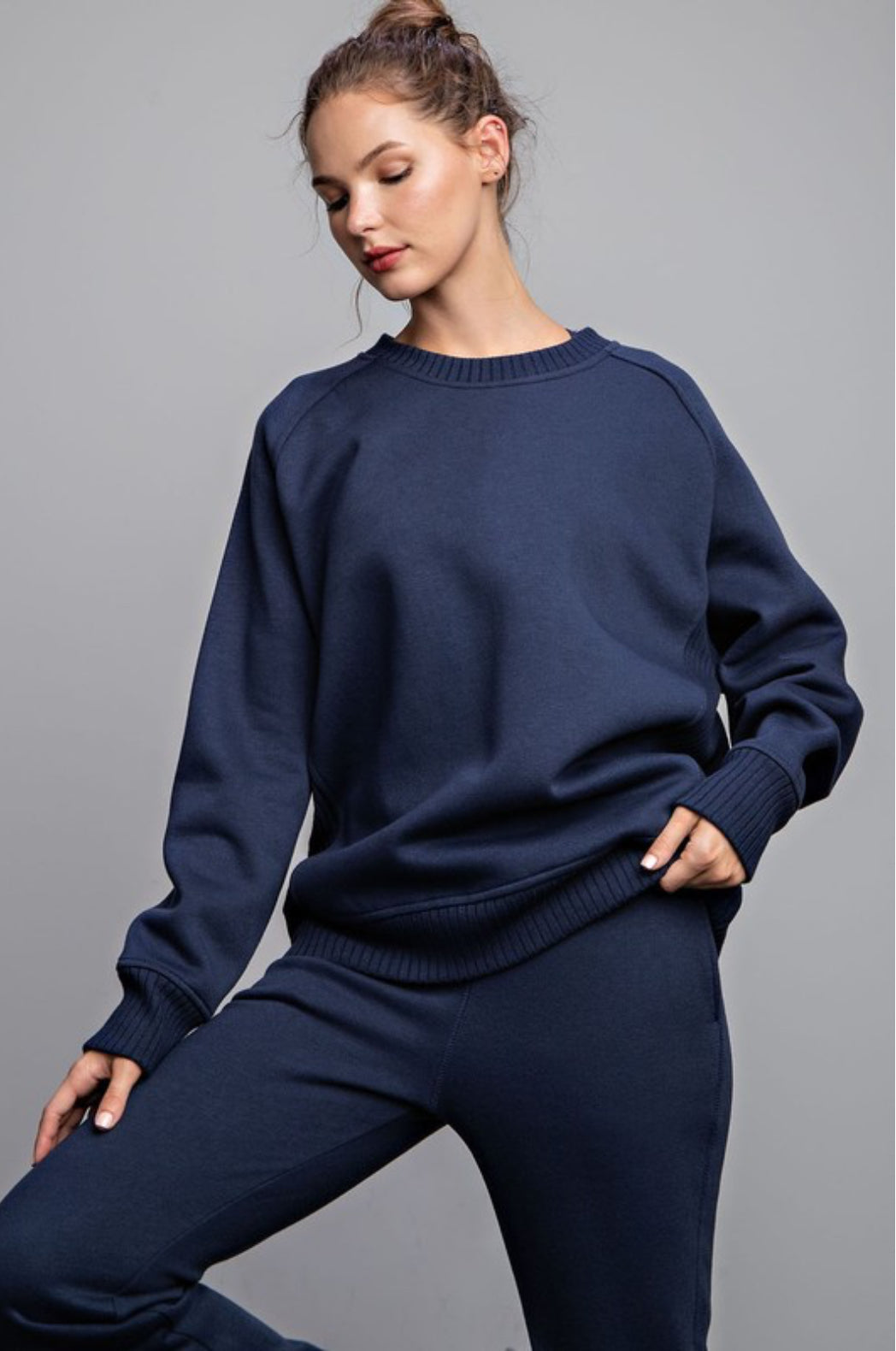 Give It Your Best Crewneck Sweatshirt In Navy