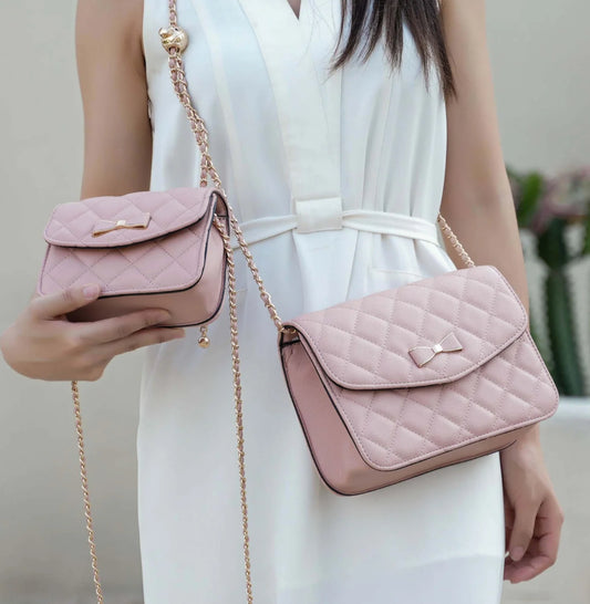 Blossom Quilted Shoulder Bag Set