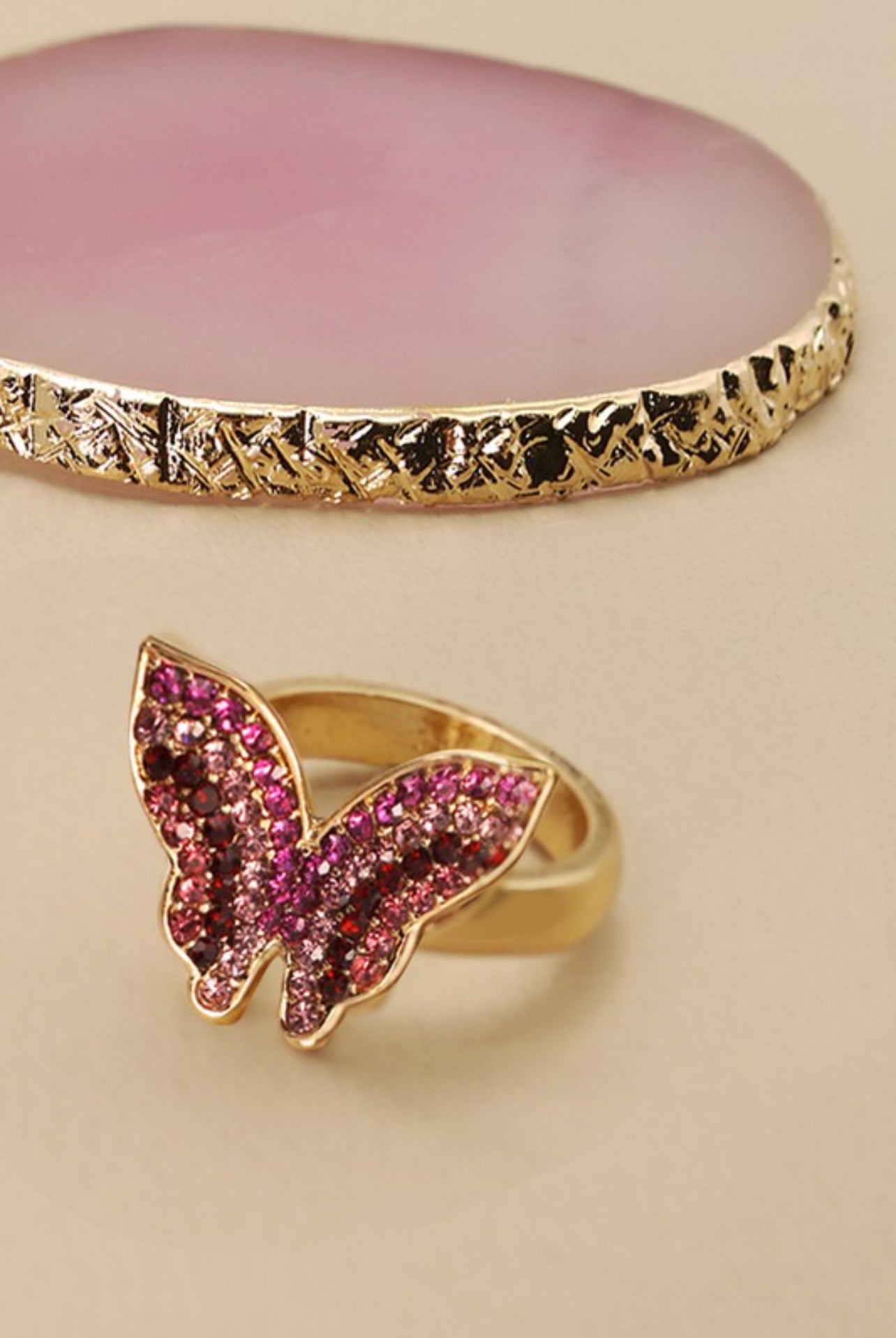 Sparkle Butterfly Ring