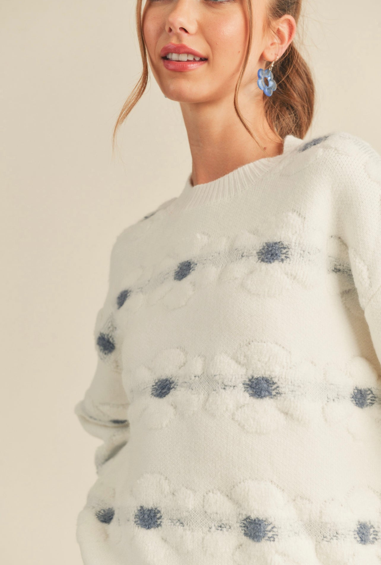 Snuggled Daisy Days Sweater