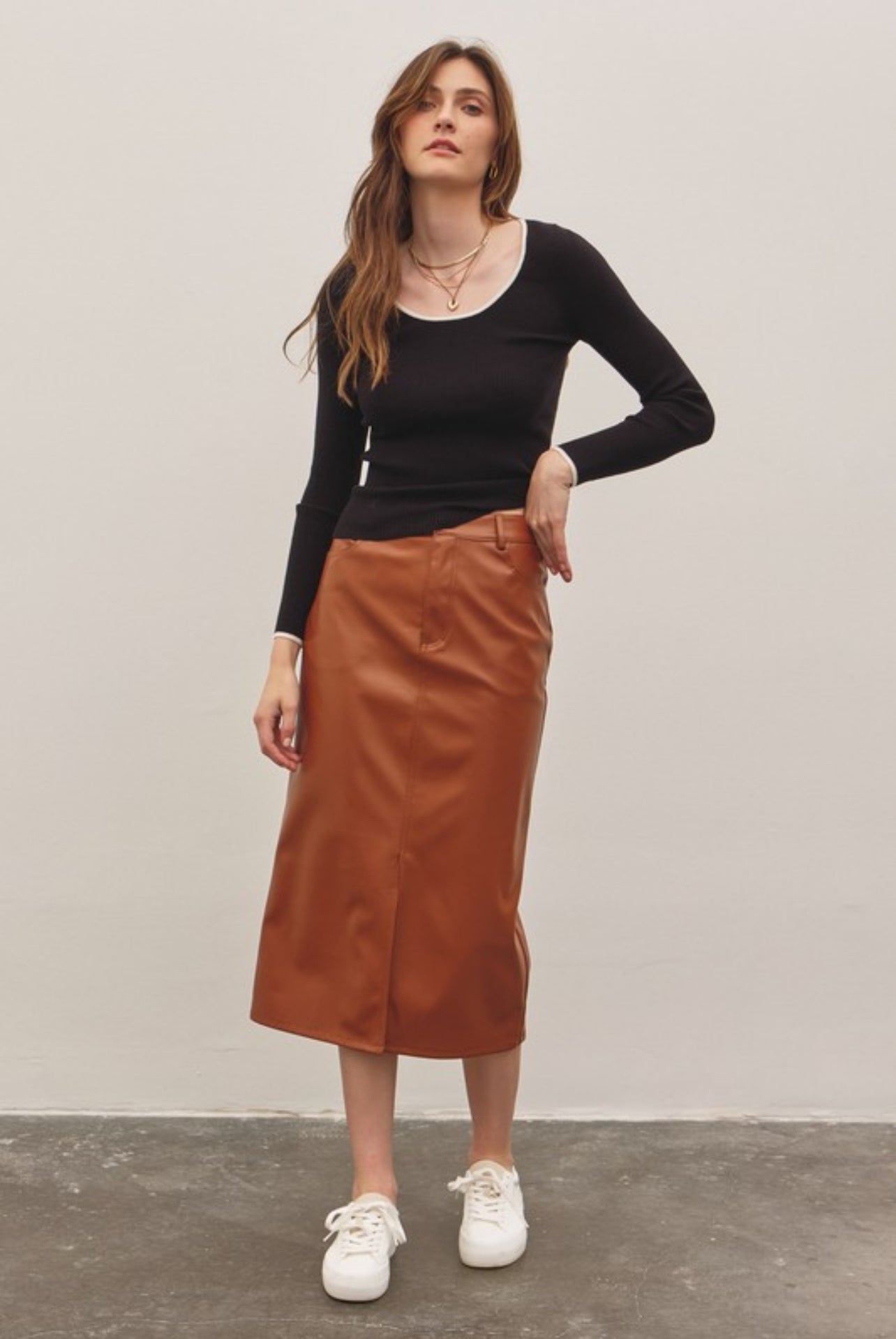 Charlotte Vegan Leather Skirt