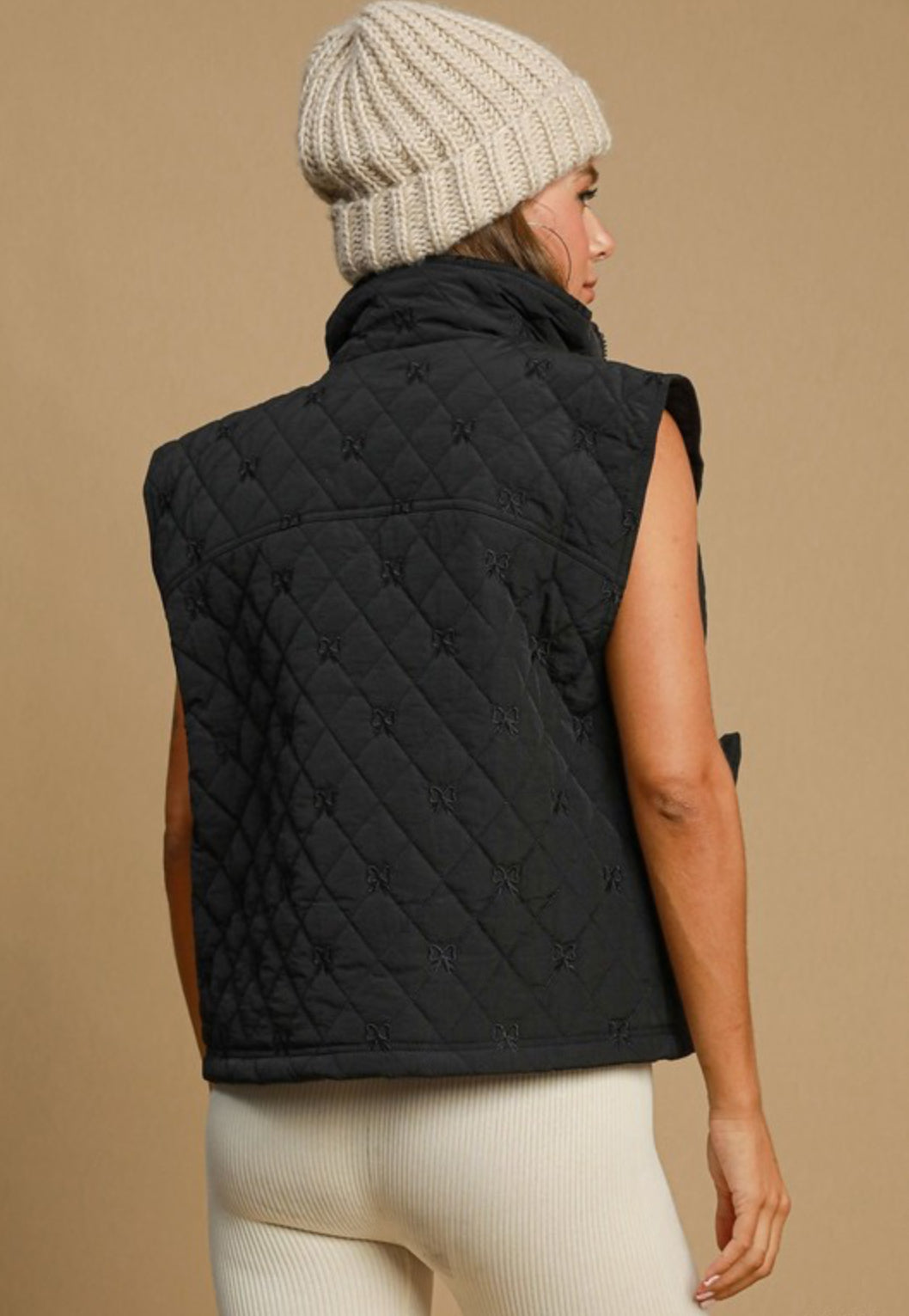 Quilted Bow Vest