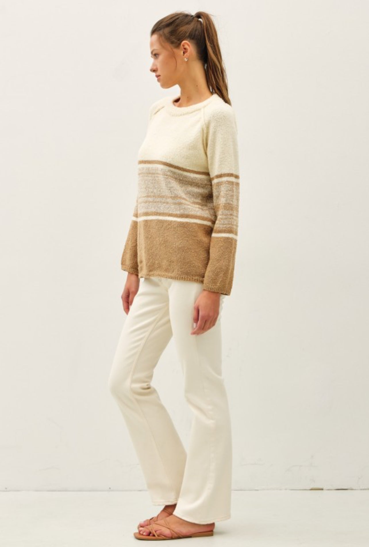 Neutral Lanes Sweater