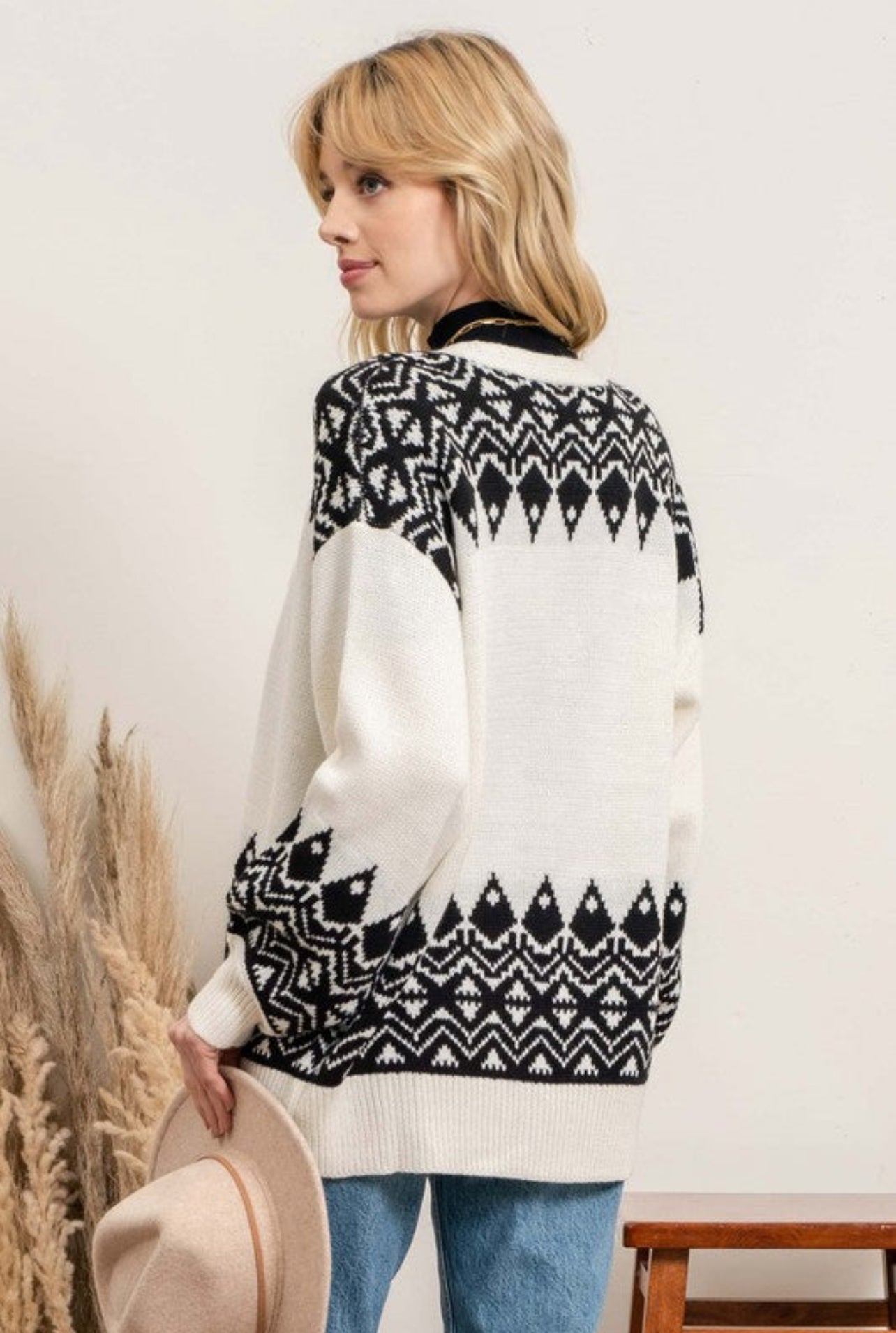 Geometric Fields Cardigan