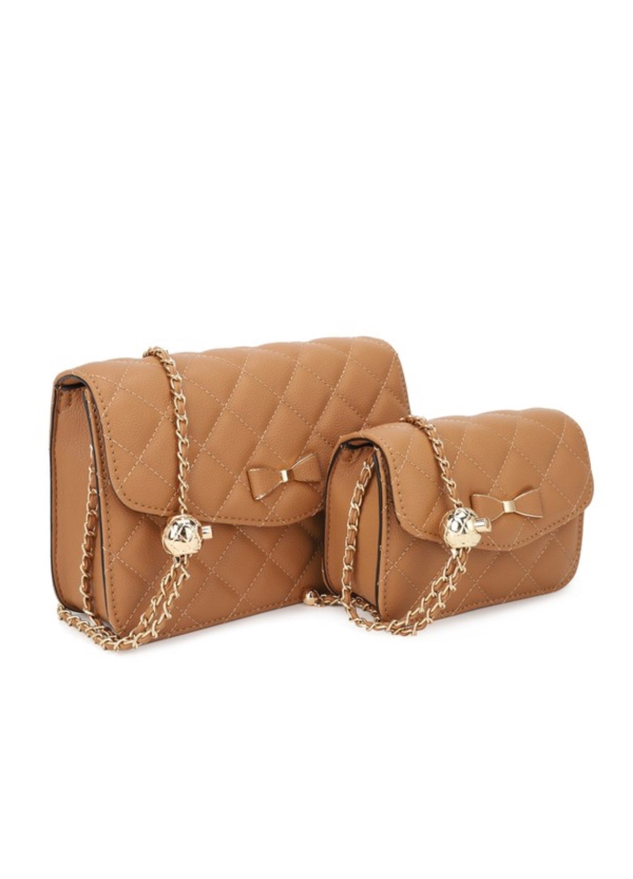 Blossom Quilted Shoulder Bag Set