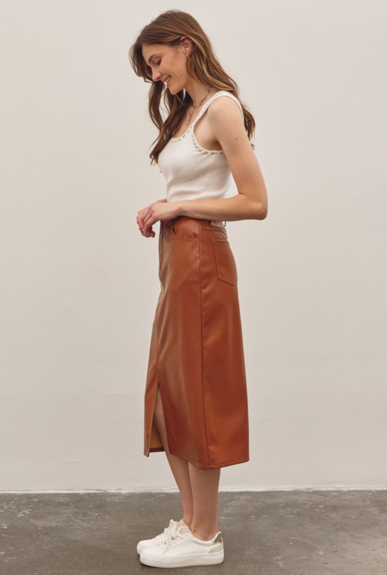 Charlotte Vegan Leather Skirt