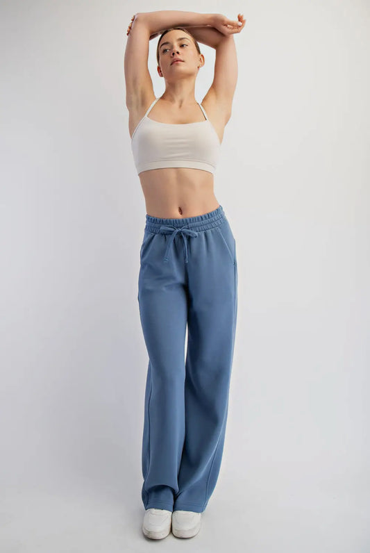 Ultimate Straight Wide Leg Pant In Paradise Blue