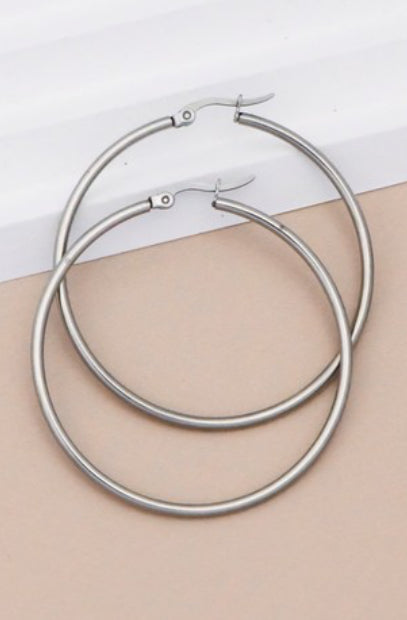 Glamorous Stainless Steel Hoops