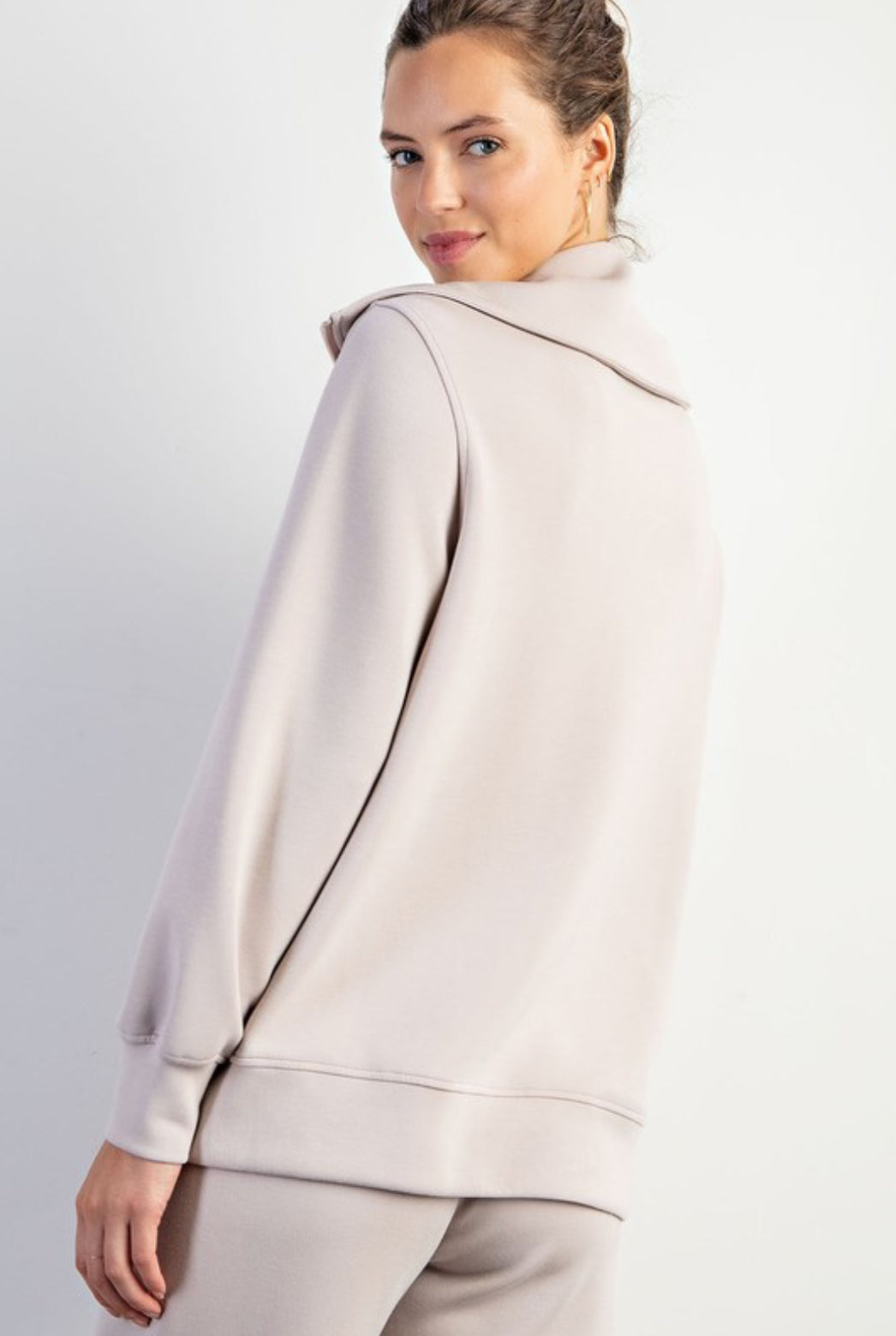 Dreamy Feels Super Soft Full Zip Jacket In Mocha Cream