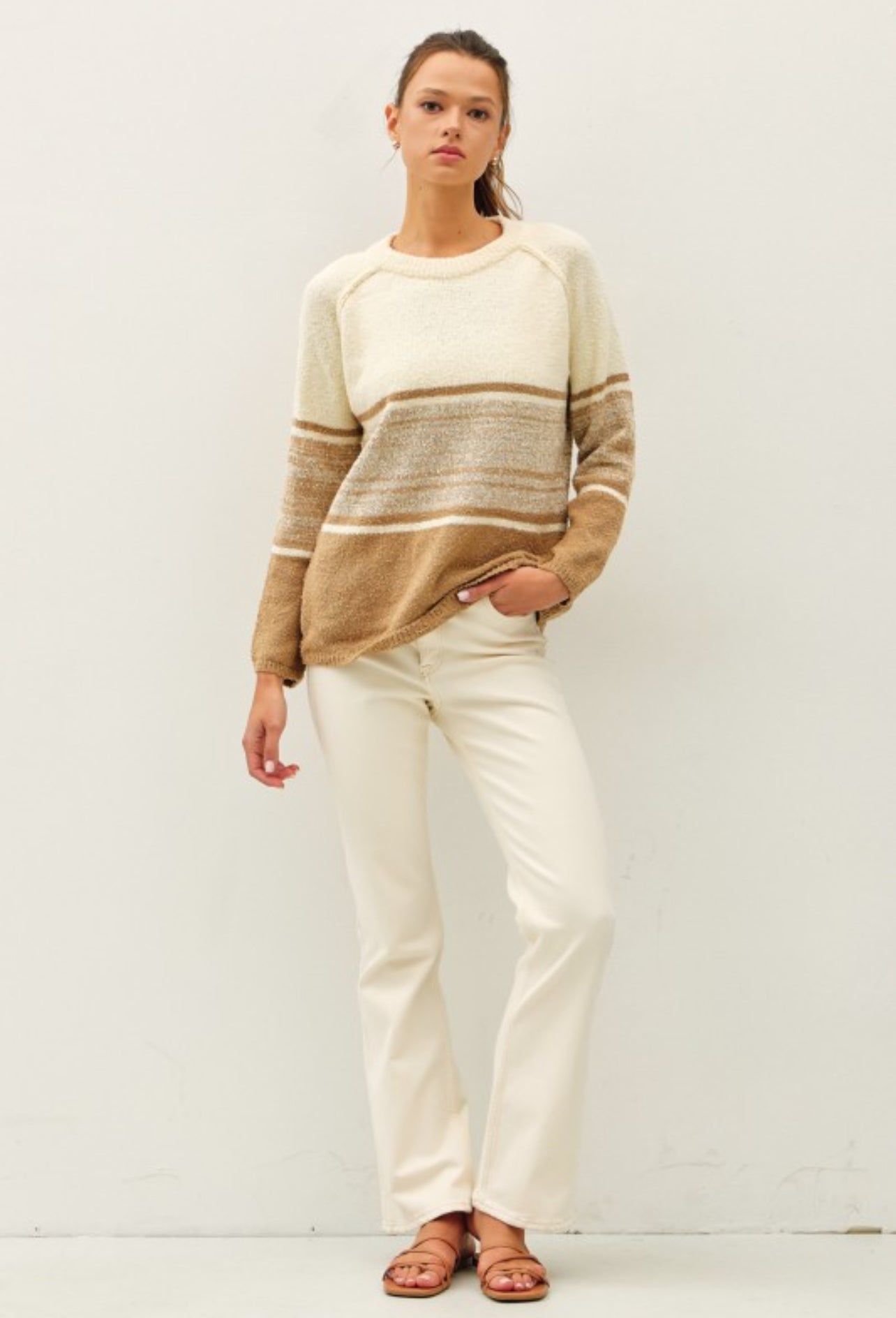 Neutral Lanes Sweater