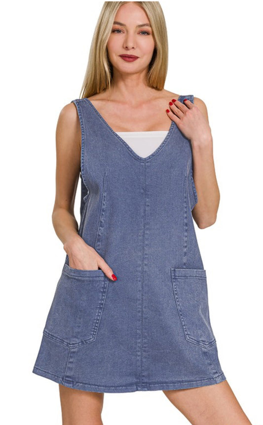Denim For Days Overall Dress