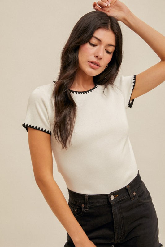 Split Decision Sweater Top