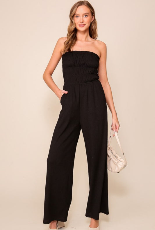 Winding Roads Strapless Jumpsuit