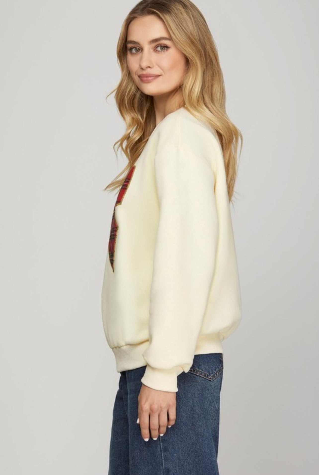 Luxurious In A Plaid Bow Top