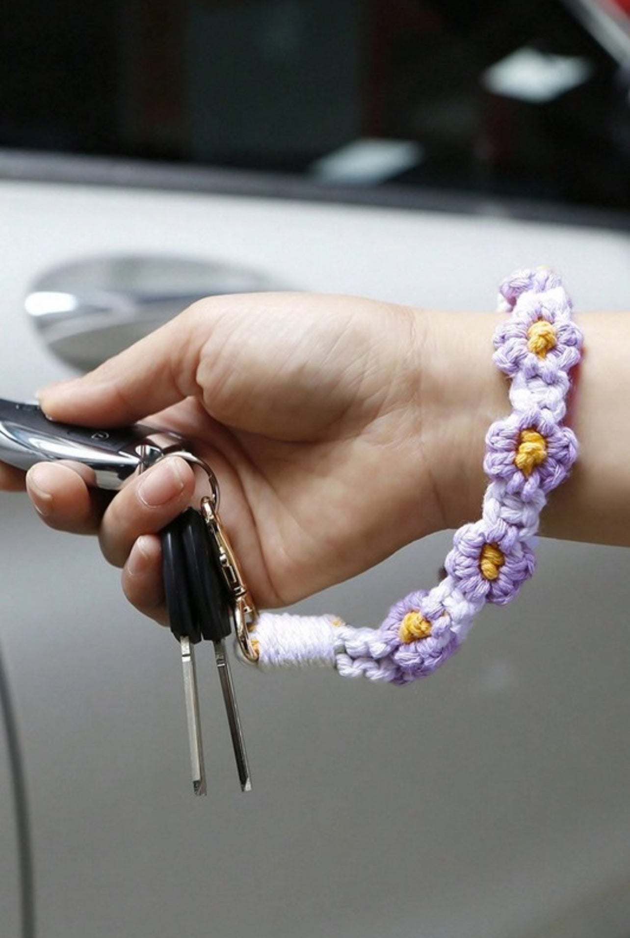 Flower Wristlet Keychain