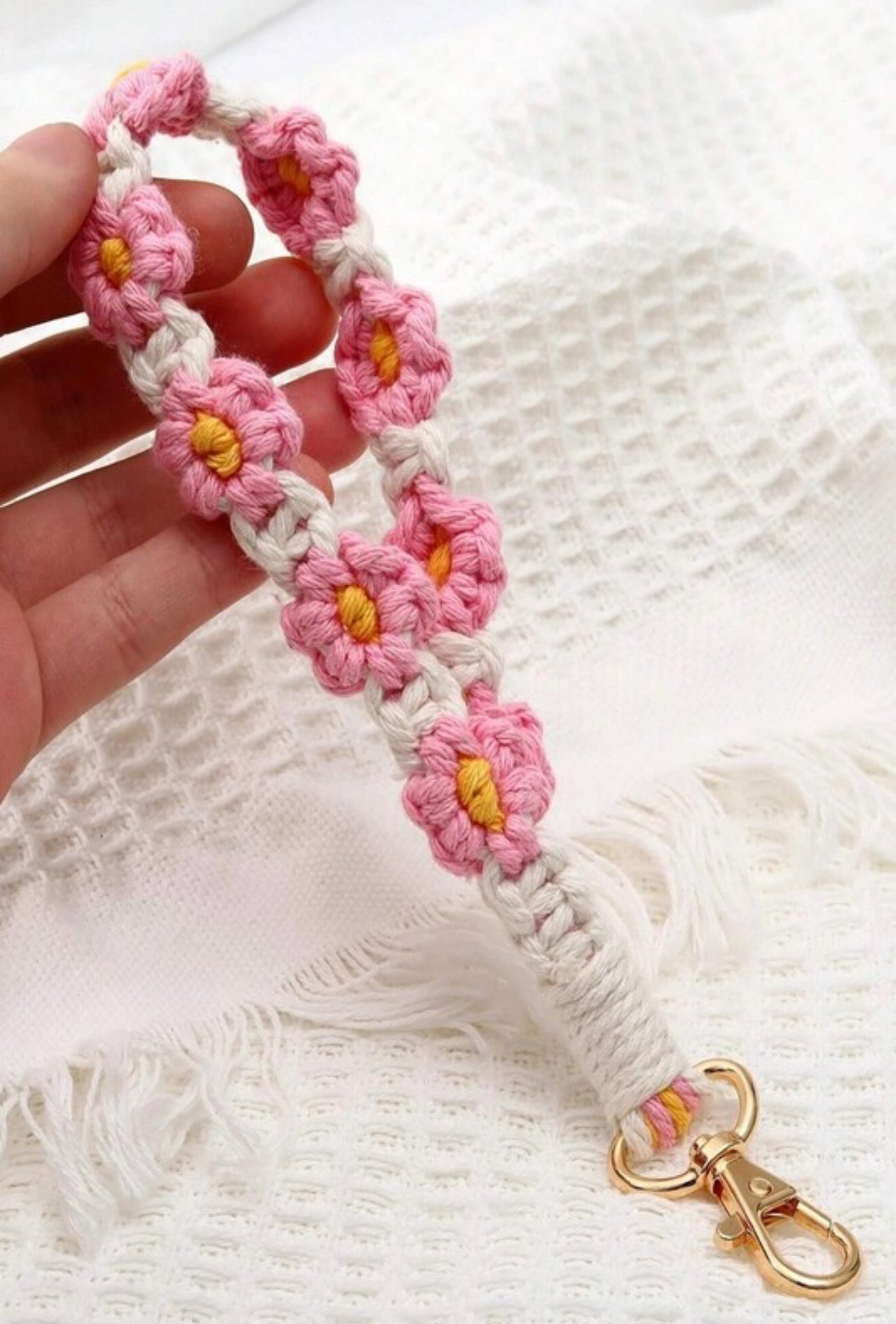 Flower Wristlet Keychain