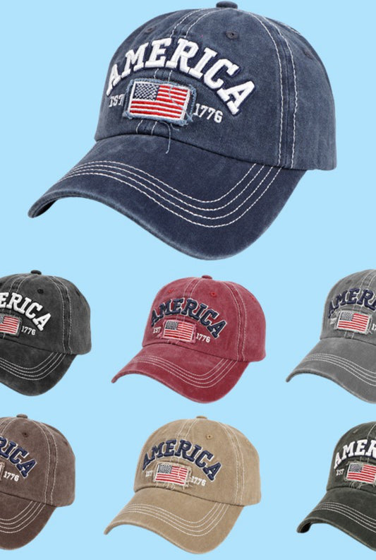 America Embroidered Baseball Cap