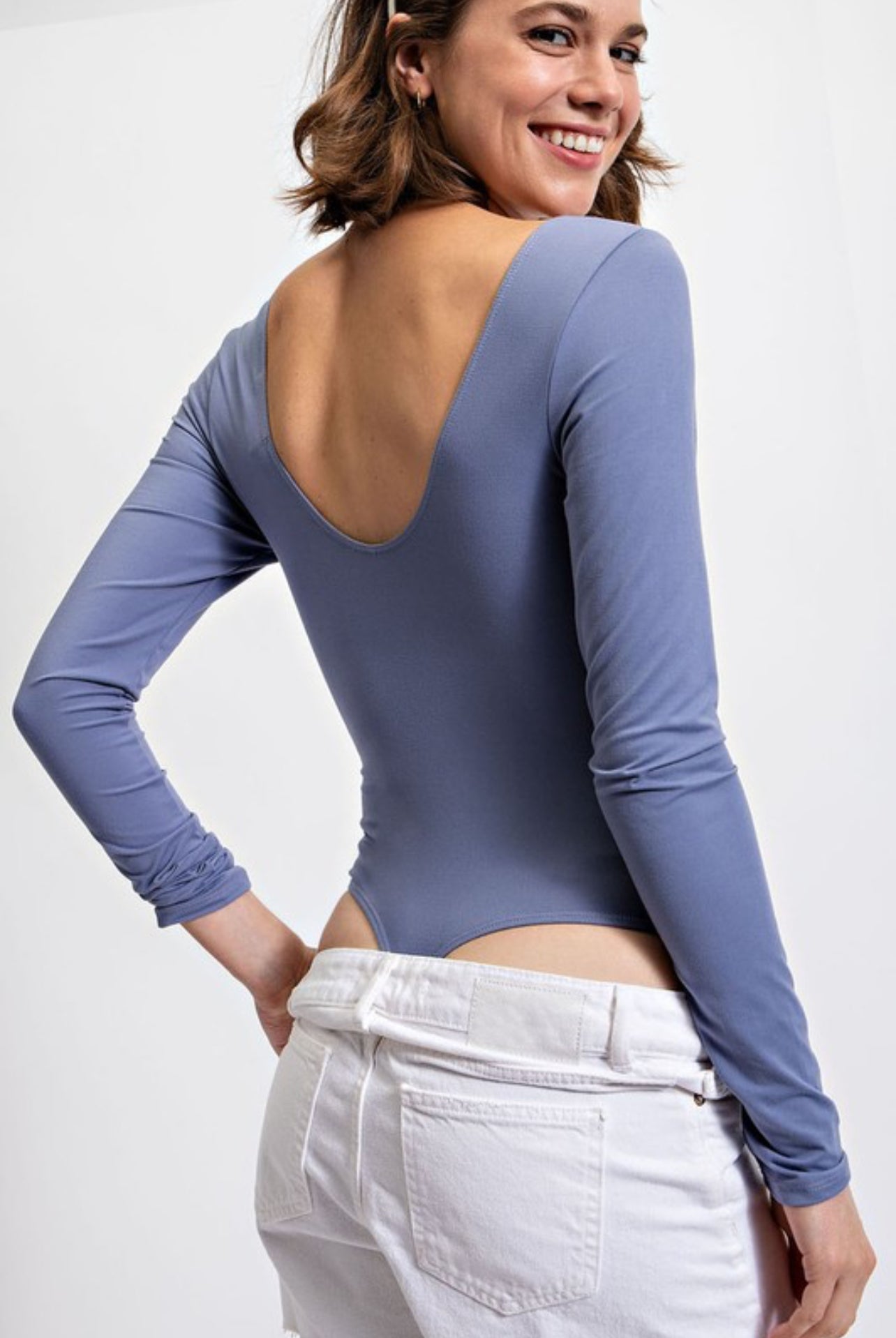 Through It All Bodysuit In Periwinkle