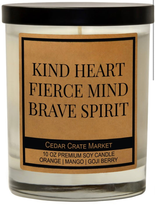 Kind, Fierce, Brave Candle