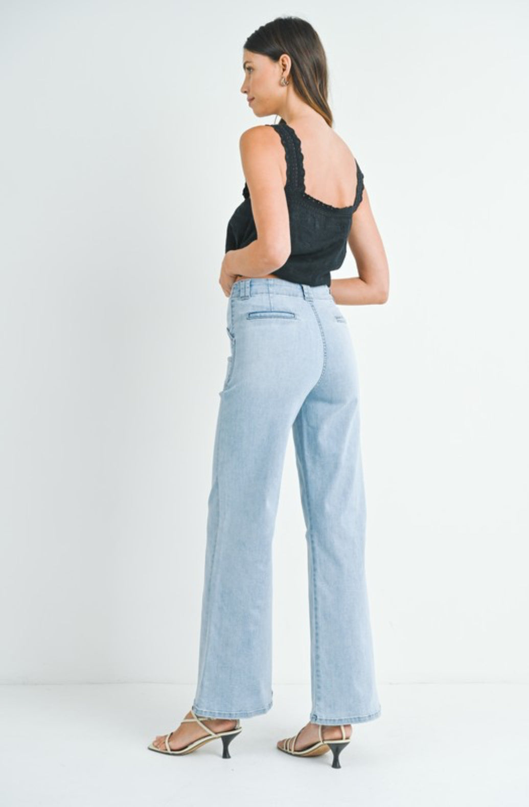 The Megan HR Wide Leg Denim Jean