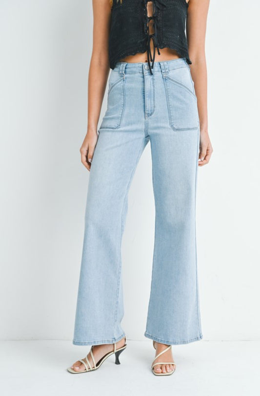 The Megan HR Wide Leg Denim Jean