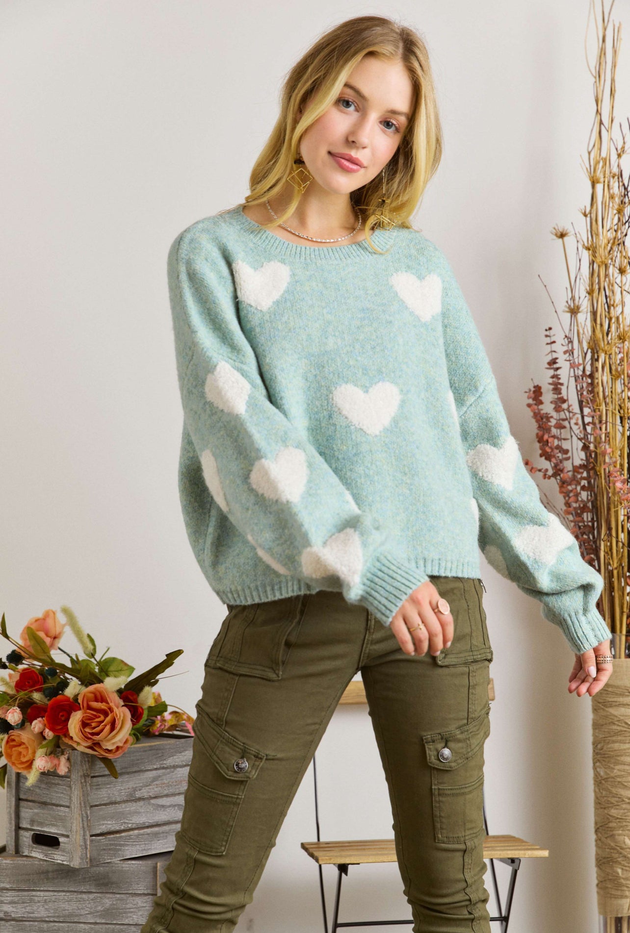 Love At First Site Sweater In Sage