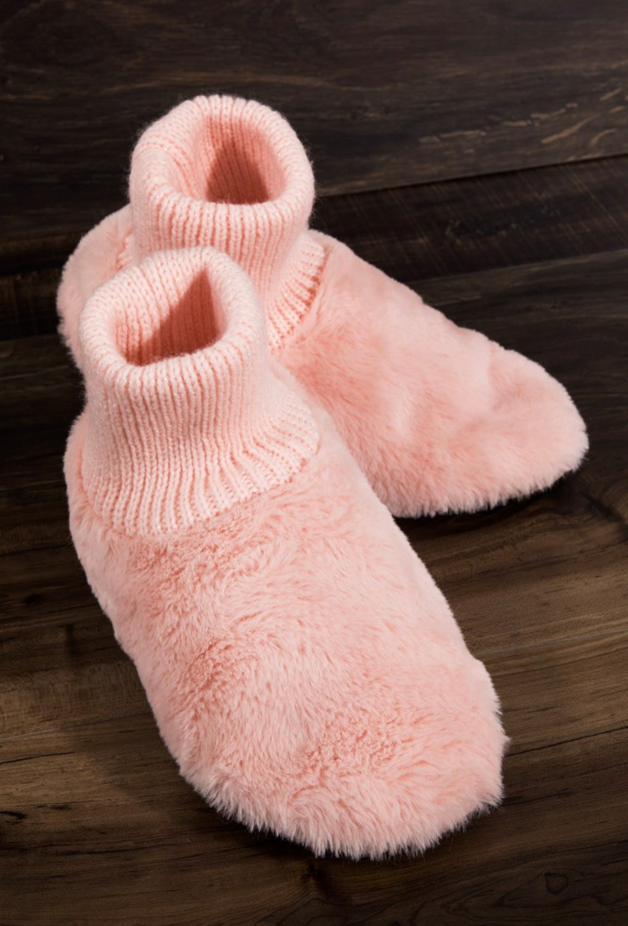 Fuzziest Feet Slipper Booties In Pink