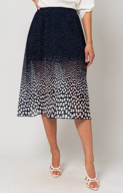 Dreaming In Pleated Dots Skirt