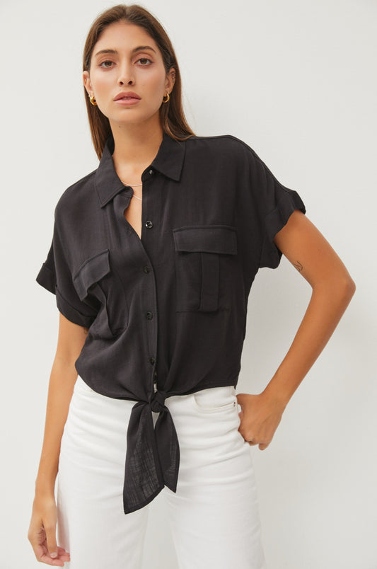 New Age Front Tie Top