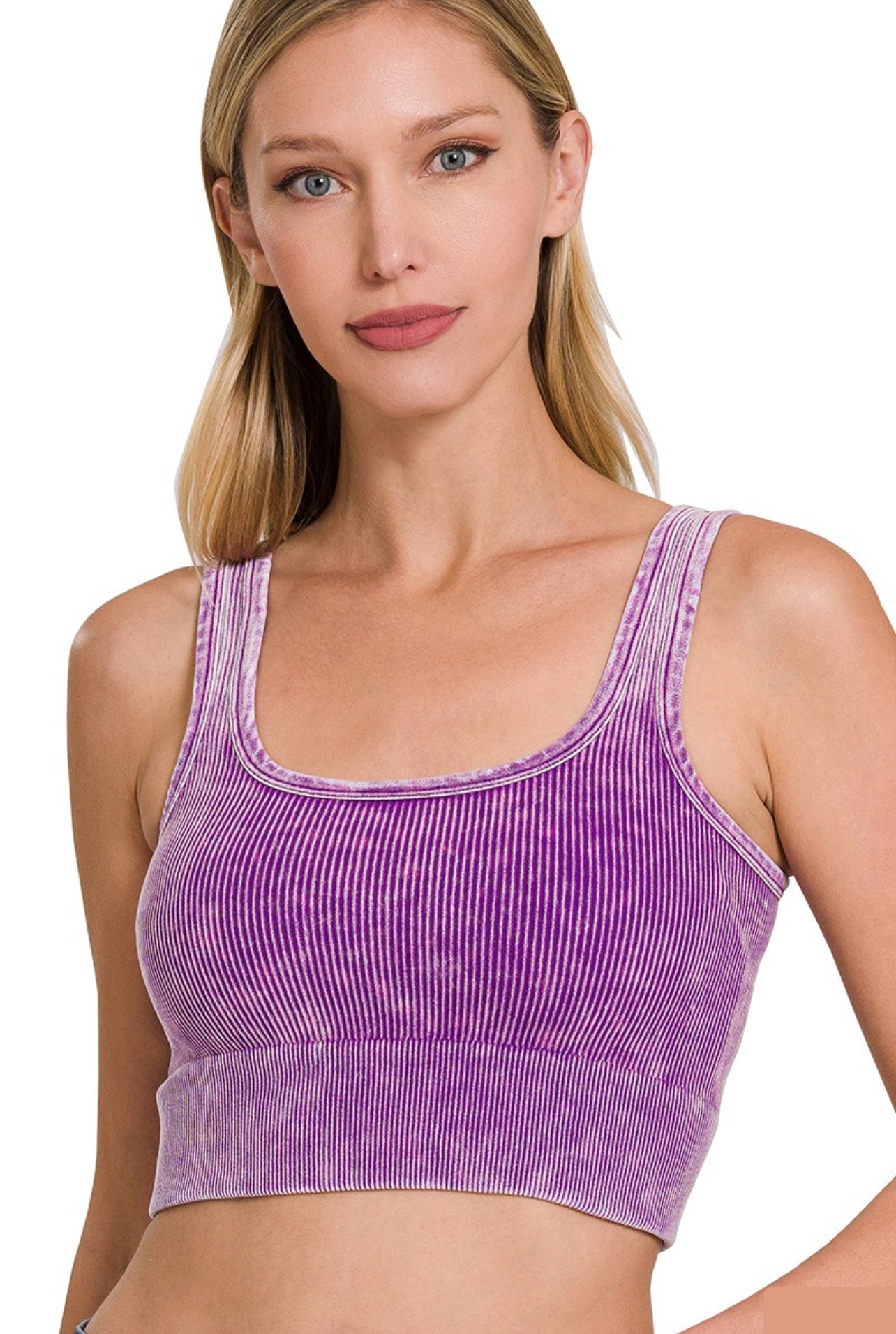 Selina Cropped Tank In Purple