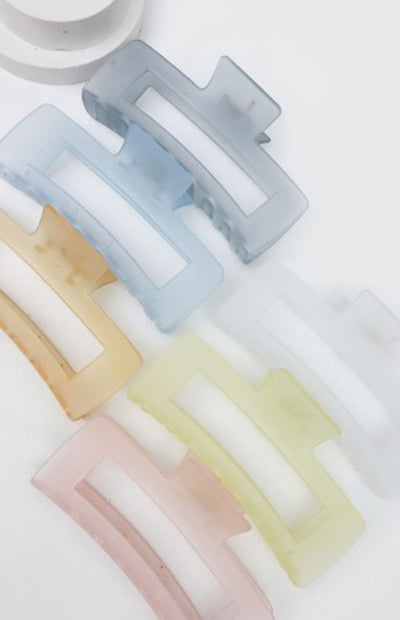Ice Matte Rectangle Claw Clip