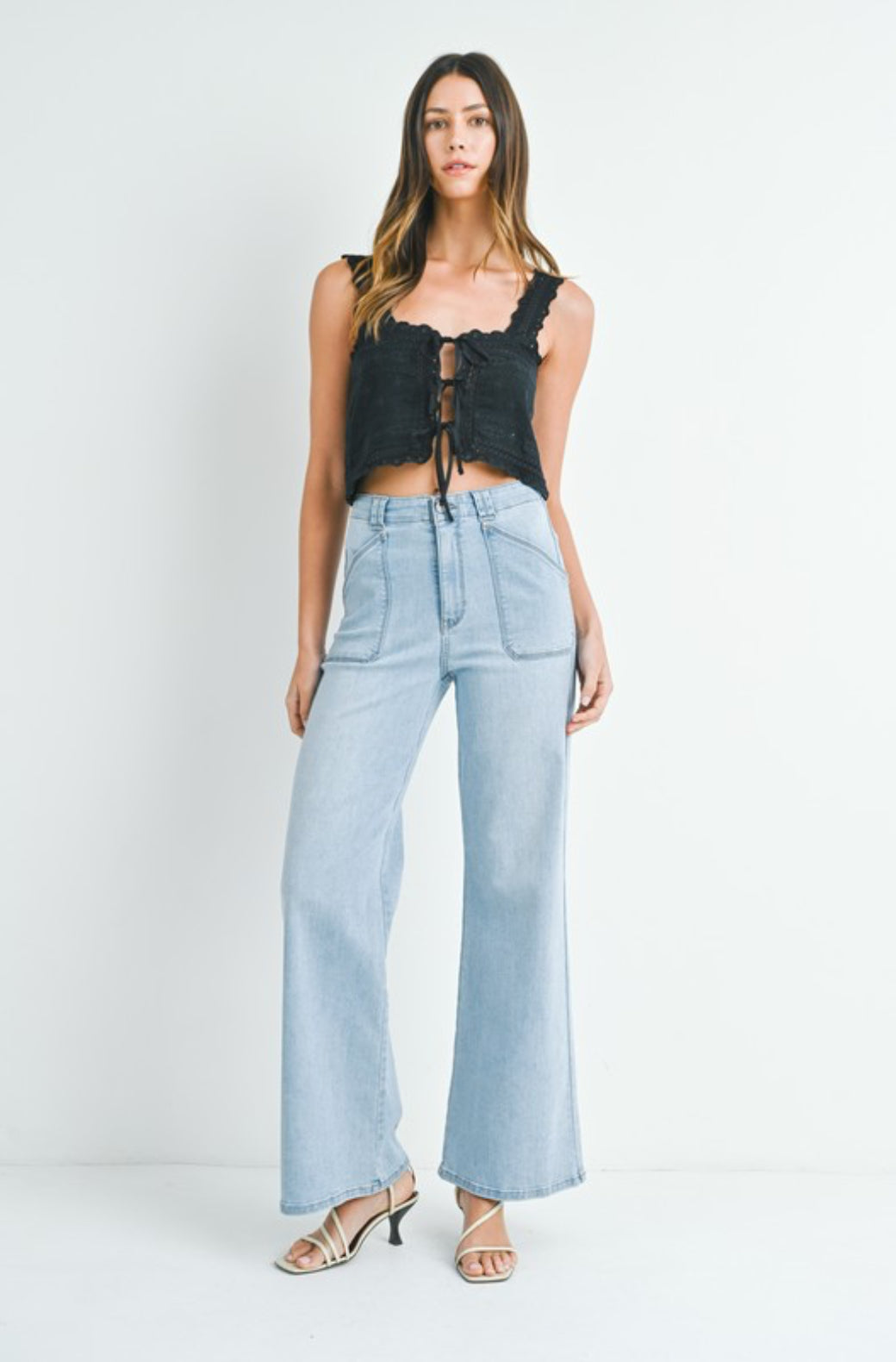 The Megan HR Wide Leg Denim Jean