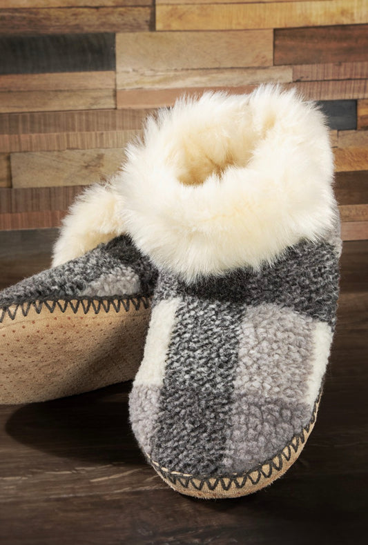 Black Buffalo Slipper Booties